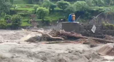 Two bridges swept away in midnight Modikhola flood
