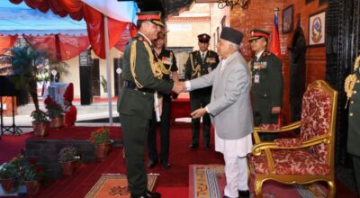 Indian Army Chief Seth receives honorary rank of Nepali Army