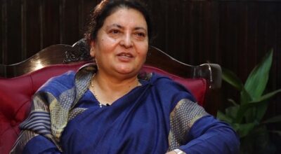 Former President Bhandari urges for joining hands in disaster relief