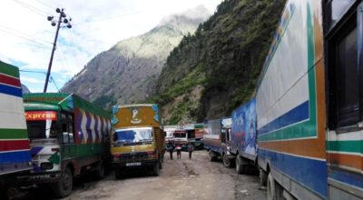Goods-laden trucks diverted to Korola from Kerung