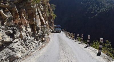 Karnali corridor road obstructed due to landslide