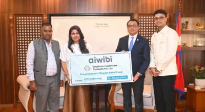 Shubham Health Care donates Rs 5 million for Bhote Koshi flood victims