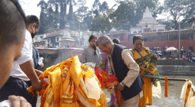 Funeral rites held for journalist Thami missing in Bhotekoshi flood