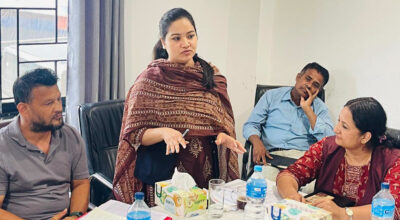 Minister Rawal for carrying out exemplary works in post-disaster recovery as well