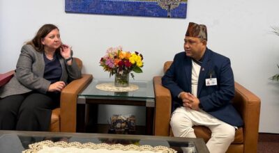 Minister Khanal, UK State Minister McNeil meet