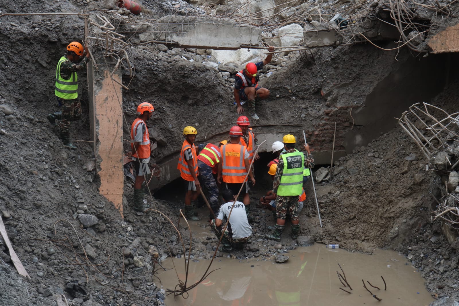 Works continue to scour debris from opening portal of Trishuli-3 ‘A’ tunnel