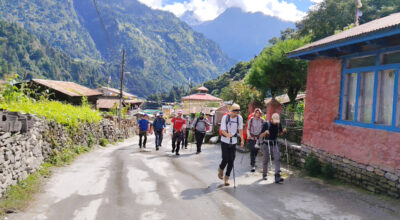 Adverse weather forces foreign tourists to cut short Manang trek