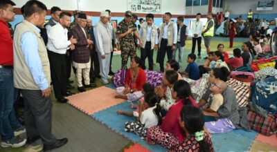 President Paudel visits flood-affected Nuwakot