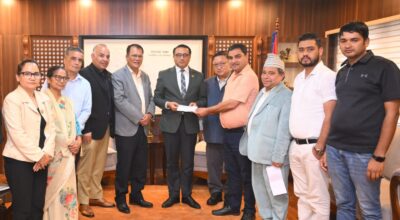 Nepali congress donates Rs 10 million for bhotekoshi flood victims