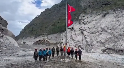 National flag reinstated along Nepal-China border at Timure