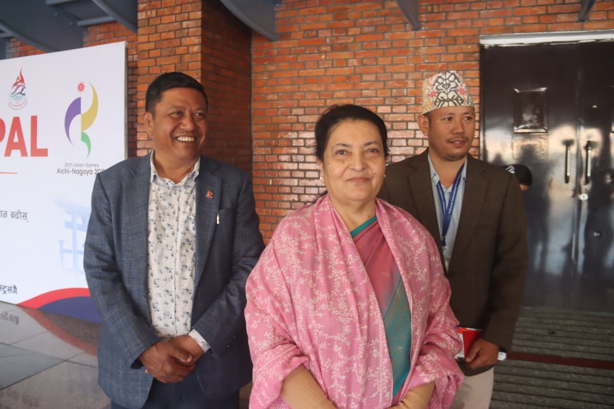 Former President Bhandari Departs for China