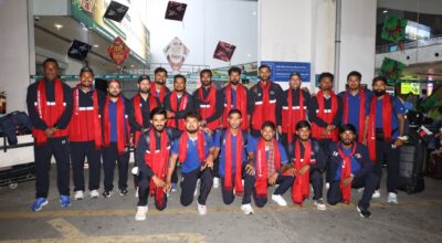 Nepali cricket team returns home after world cup league-2 series