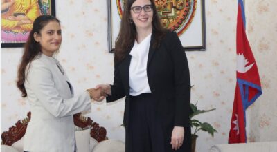 Minister Sita Badi, US Chargé d’Affaires Megan Bouldin discuss flood recovery and social protection