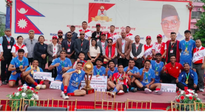 Madan Bhandari Cup Volleyball Title goes to Nepal Police Club