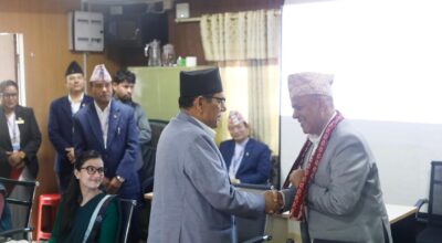 Disaster study committee chair Paudel takes oath of office