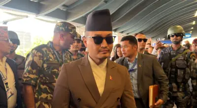 Home minister Gurung returns after three-day India visit